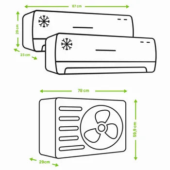 Aire acondicionado 2X1 HAIER Flexis UV WiFi 3000+2236 fg