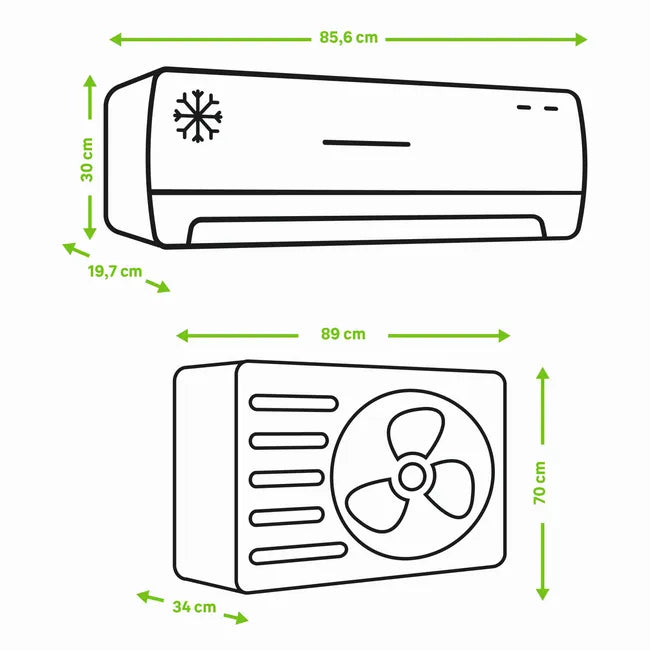 Aire acondicionado 3X1 HAIER Flexis UV WiFi 3000+2x2236 fg Negro