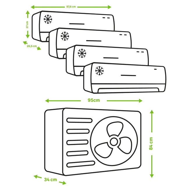 Aire acondicionado 4x1 Aire+27-Tr-W 3010+3x2235 fg